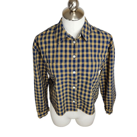 Madewell The Signature Poplin Crop Shirt Plaid Womens‎ XS - Picture 2 of 11